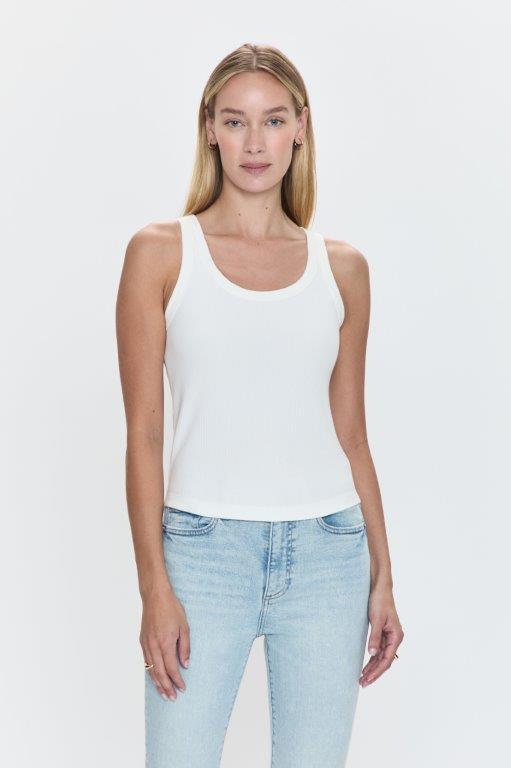 Christy Basic Tank—Le Blanc White