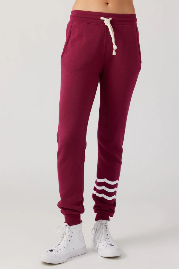 Waves slim joggers-red