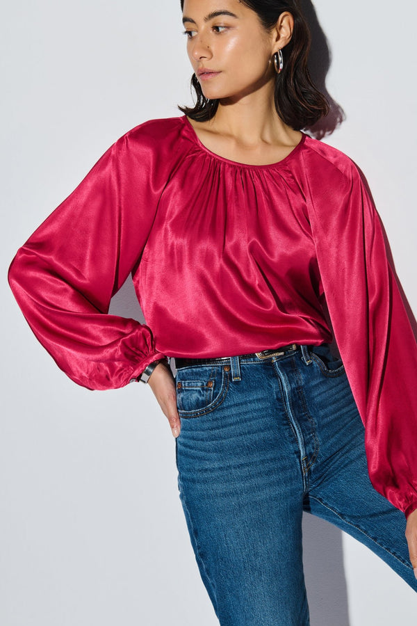 Eveline Raglan Top—Raspberry Jam