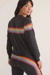 Anytime Sweatshirt- Washed Black Stripe