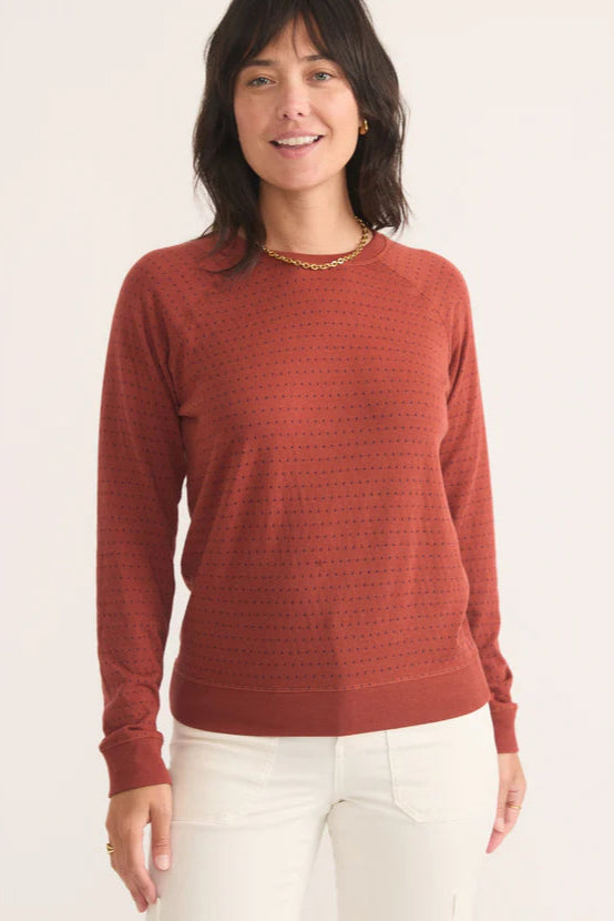 Reversible Raglan Sweatshirt- Deep Clay