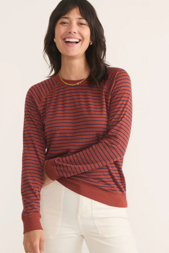 Reversible Raglan Sweatshirt- Deep Clay
