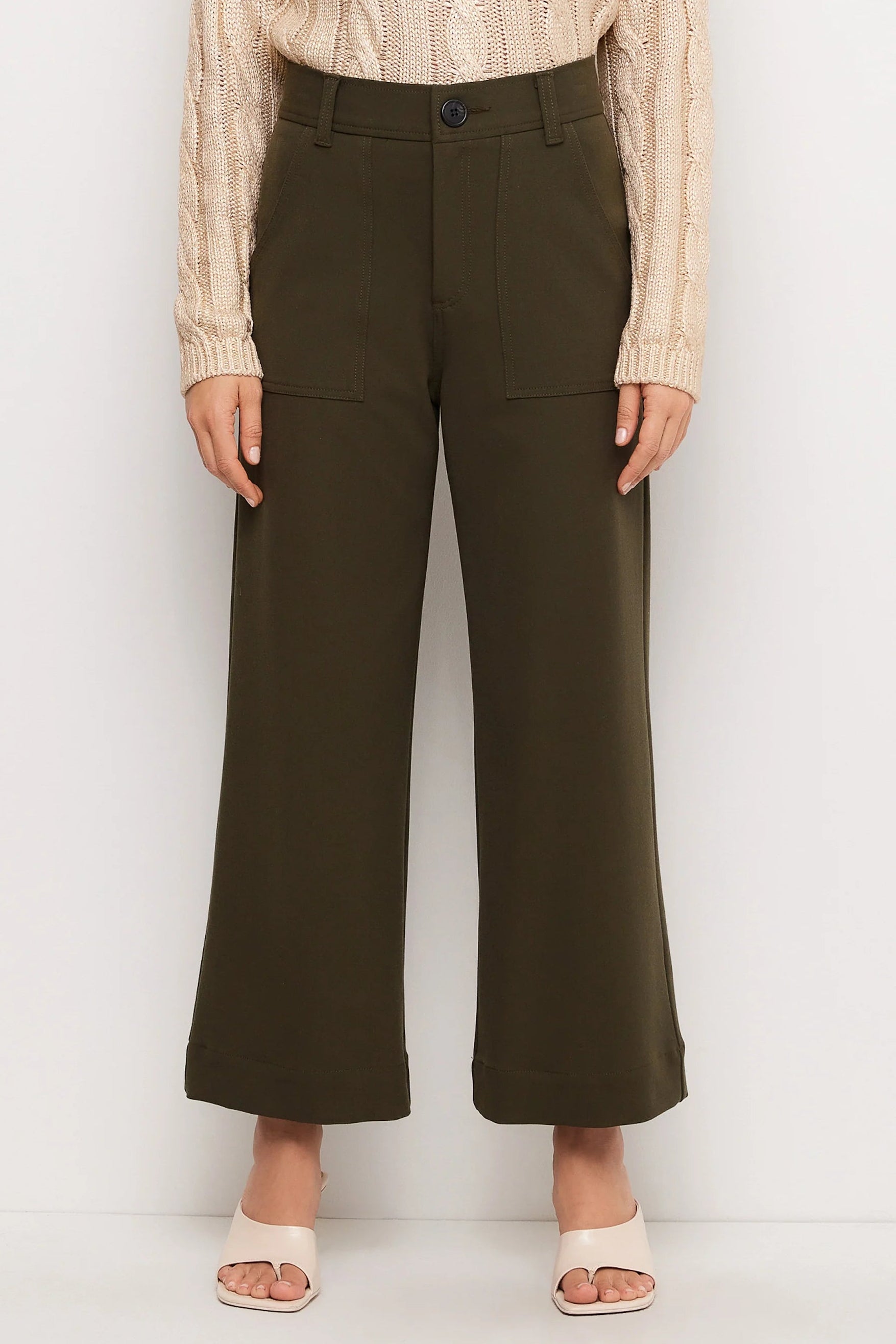 Rylee Cropped Pants- Olive
