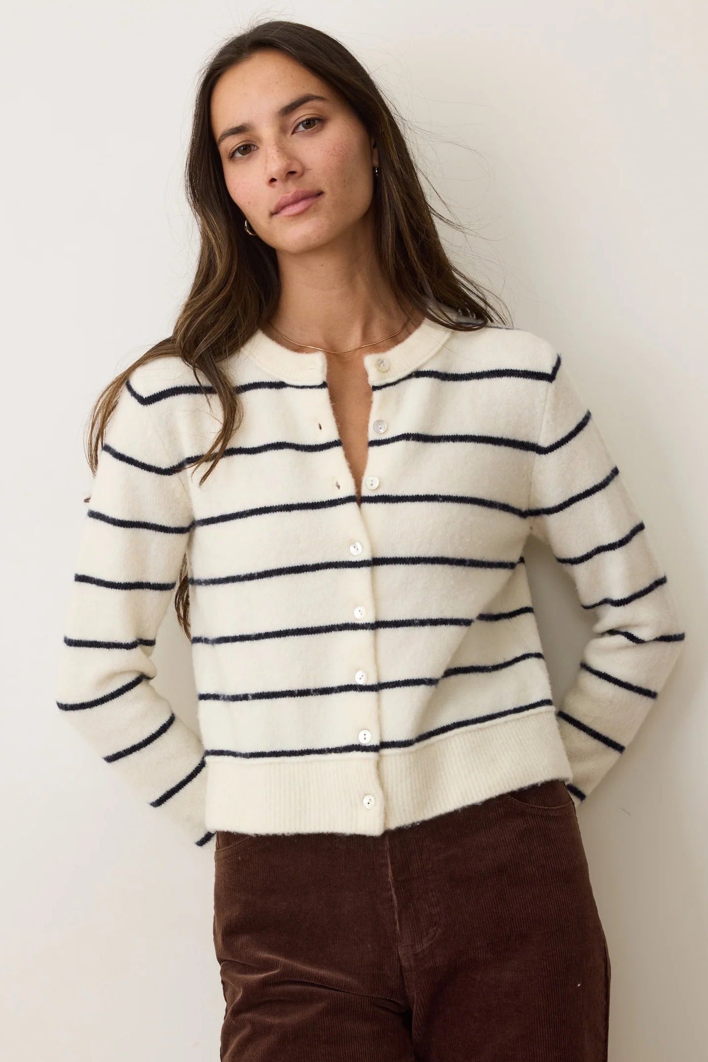 Sausalito Cardigan- Harbor Stripe