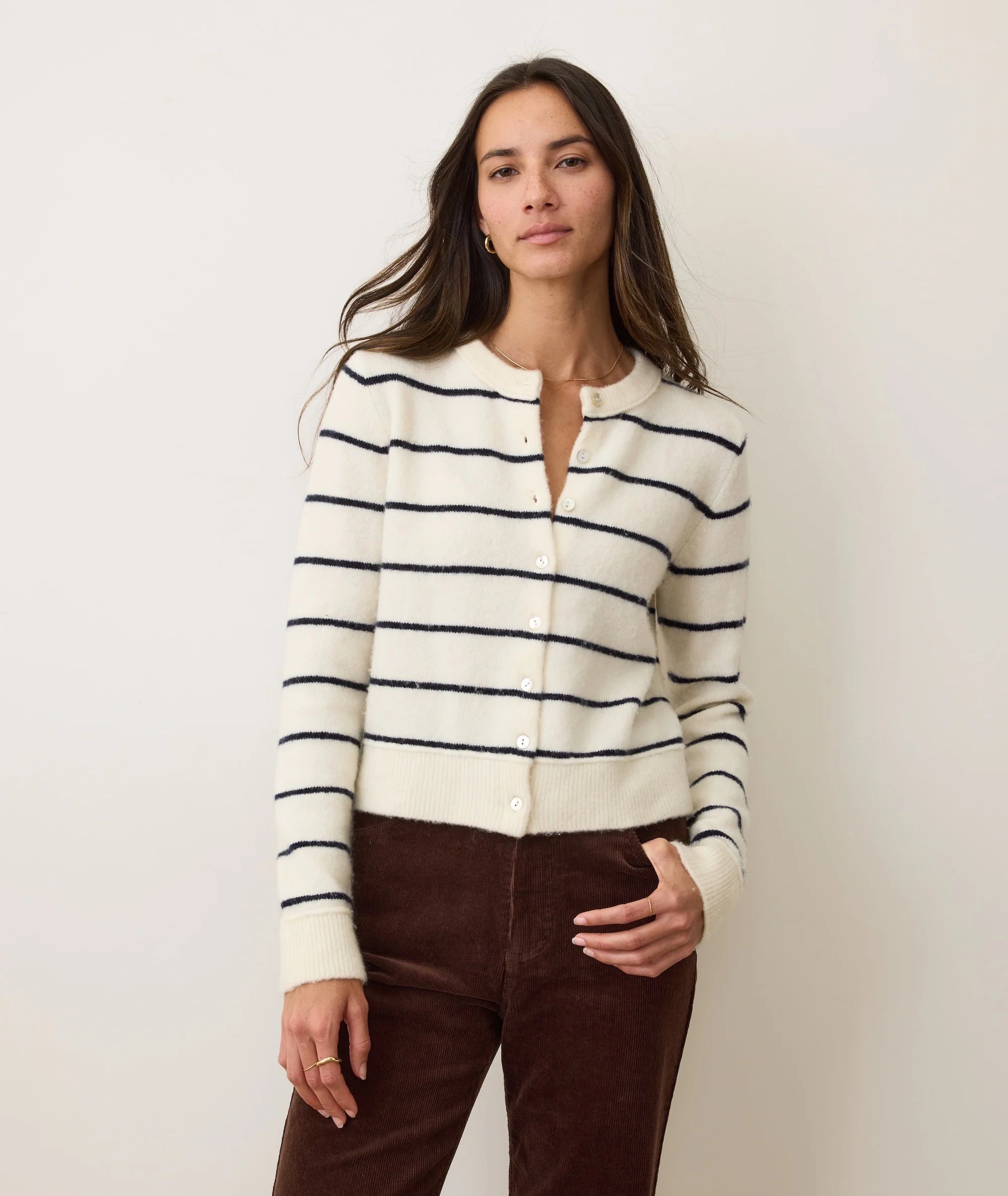 Sausalito Cardigan- Harbor Stripe