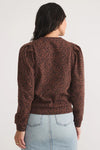 Enya Puff Sleeve Sweatshirt- Deep Cheetah