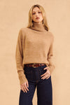 Emmet Cowl Neck Sweater-Camel