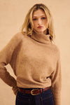 Emmet Cowl Neck Sweater-Camel