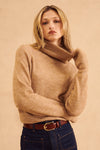 Emmet Cowl Neck Sweater-Camel