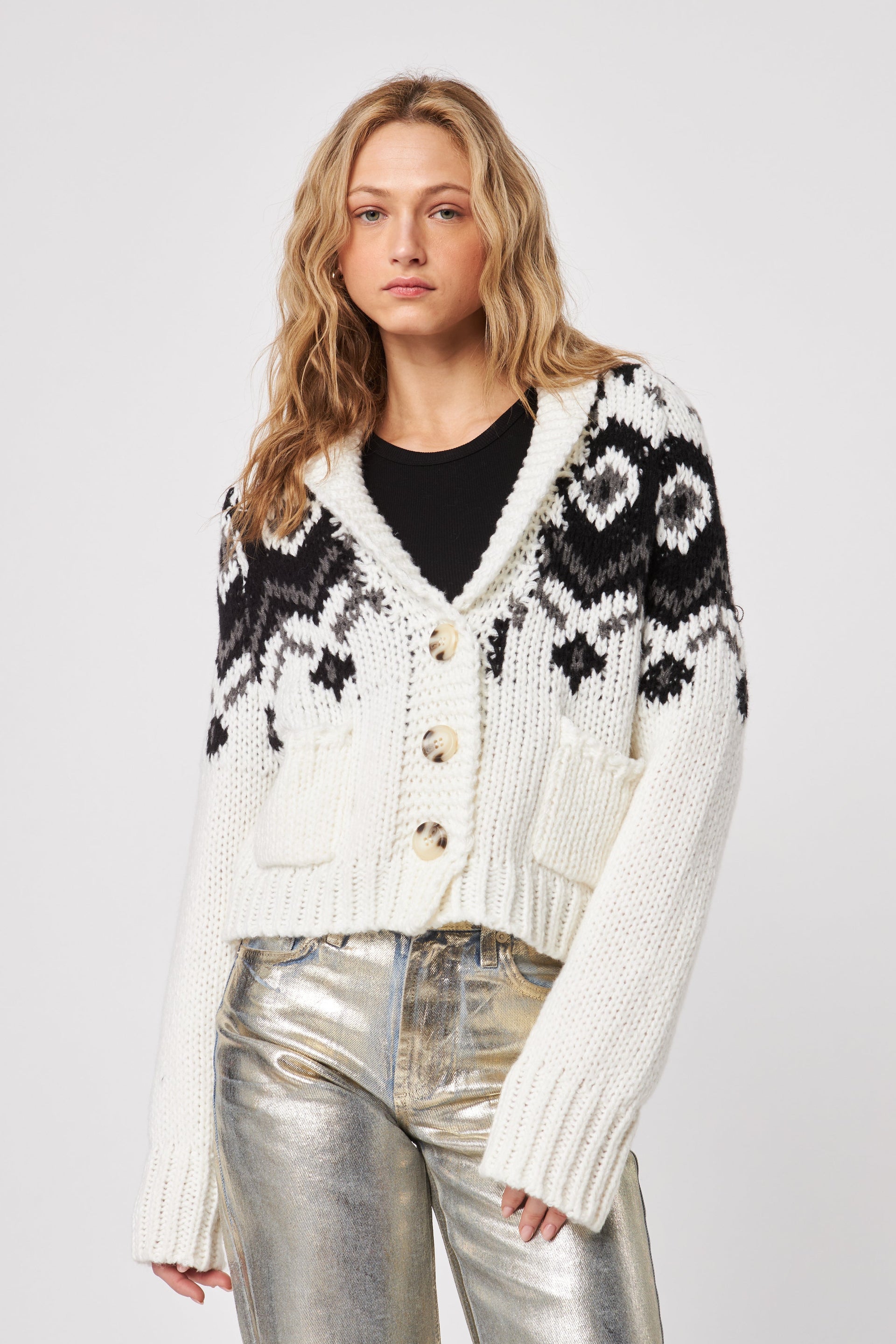 Laith Cozy Cardigan- Snowy Chairlift