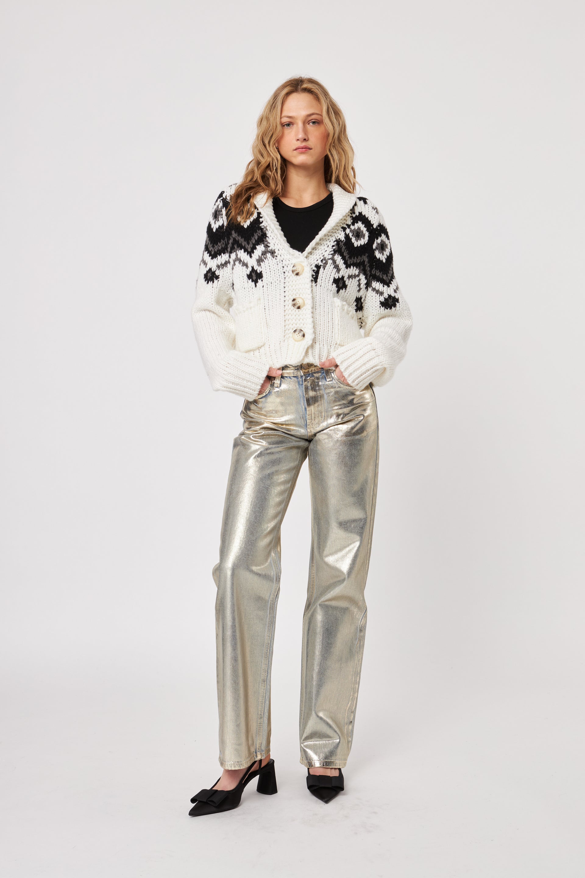 Laith Cozy Cardigan- Snowy Chairlift