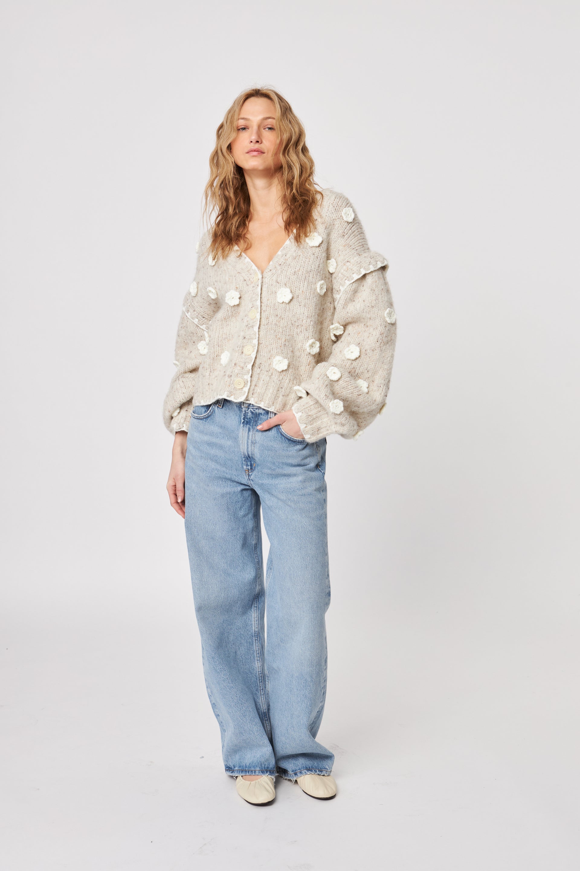 Marco Flower Cardigan—Tundra Flowers