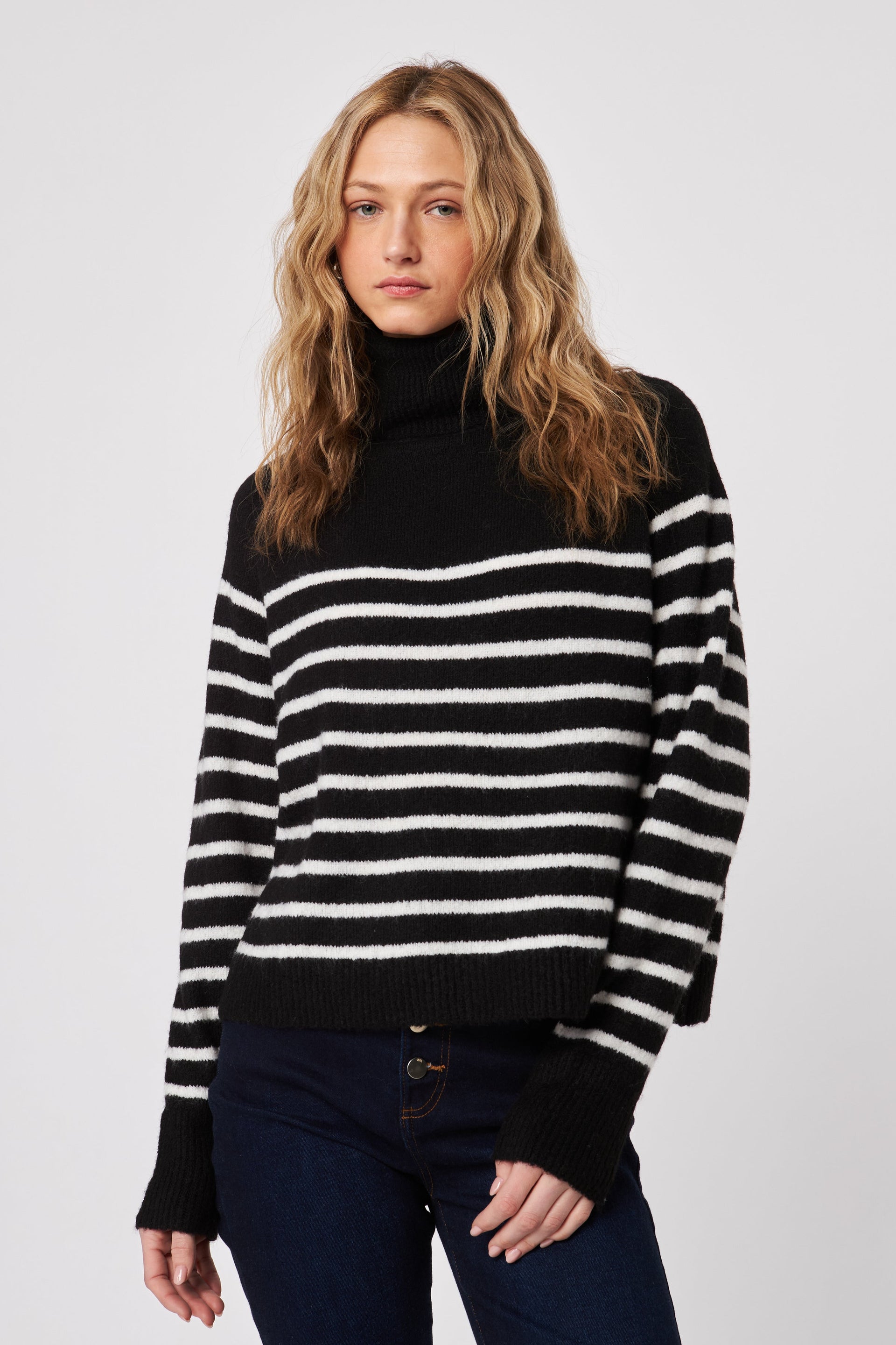 Eli Stripe Sweater- Mime Stripe