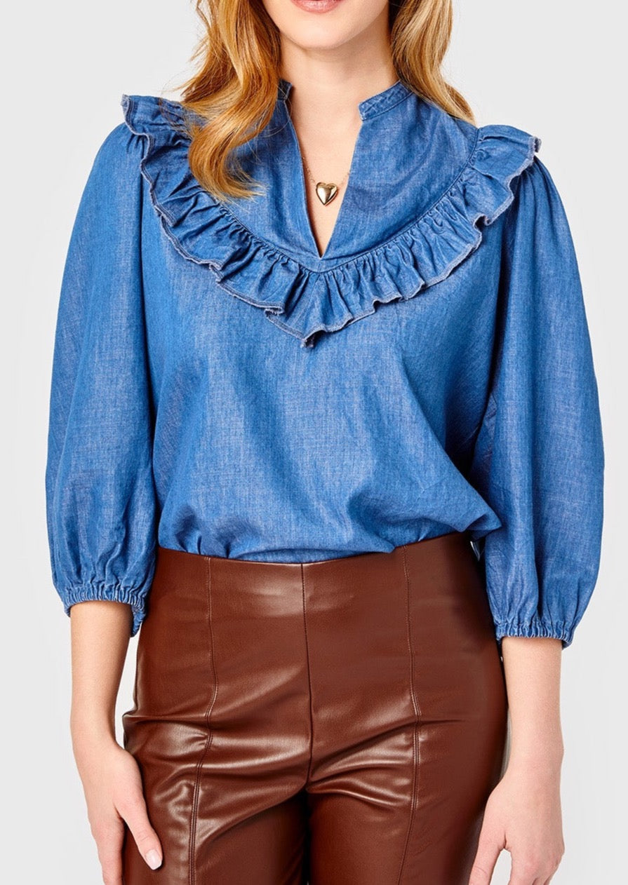 Mabel Top- Chambray