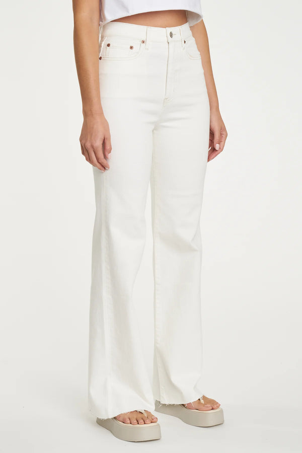 Far Out Relaxed Flare Denim- Cream