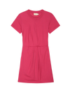 Fortuna Twisted T-Shirt Dress- Hibiscus Pink