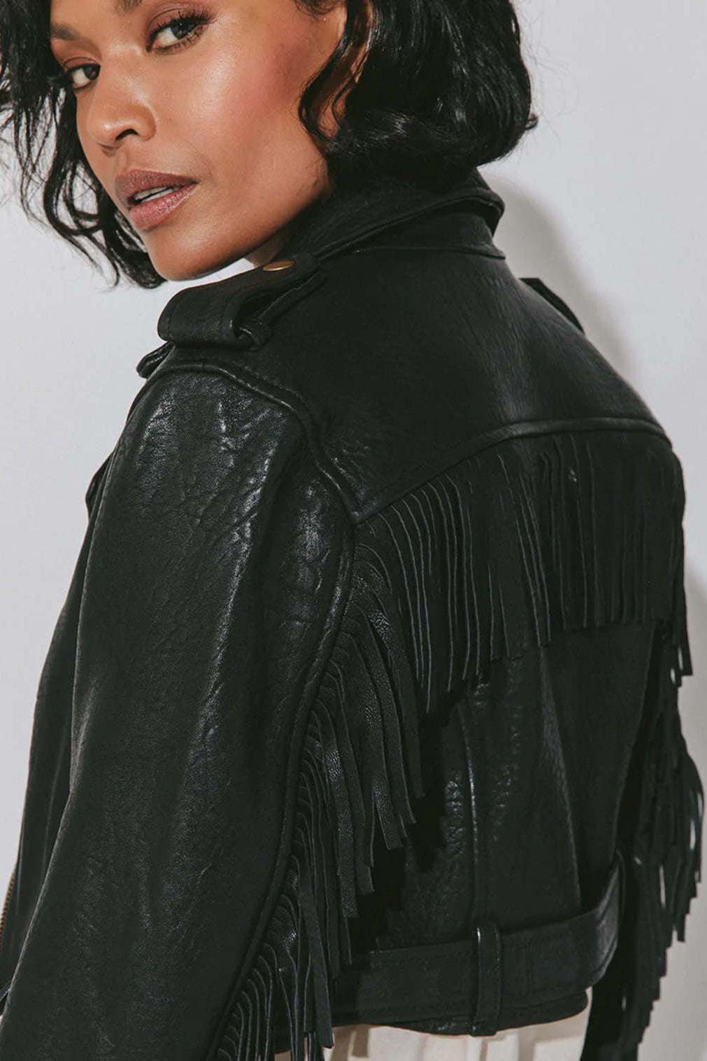 Asher Leather Jacket in Black