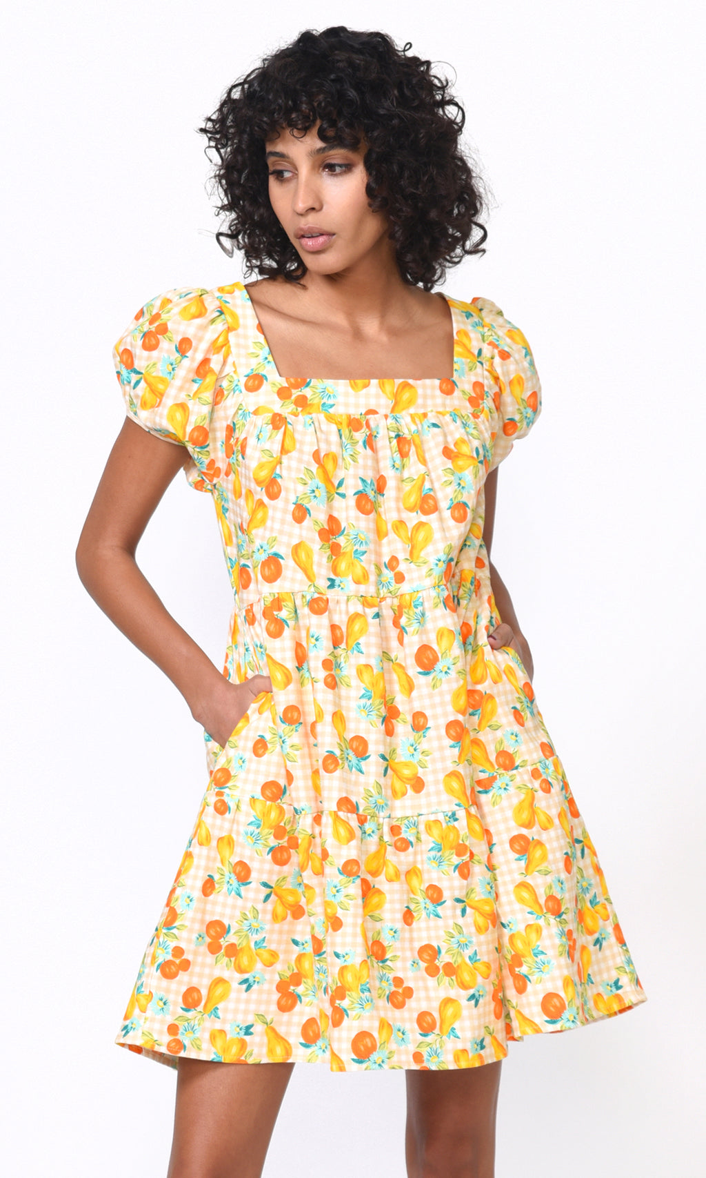 Lora Gingham Cap Sleeve Dress**FINAL SALE**