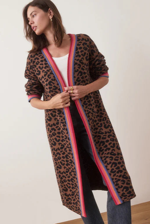 Martha Sweater Coat- Leopard