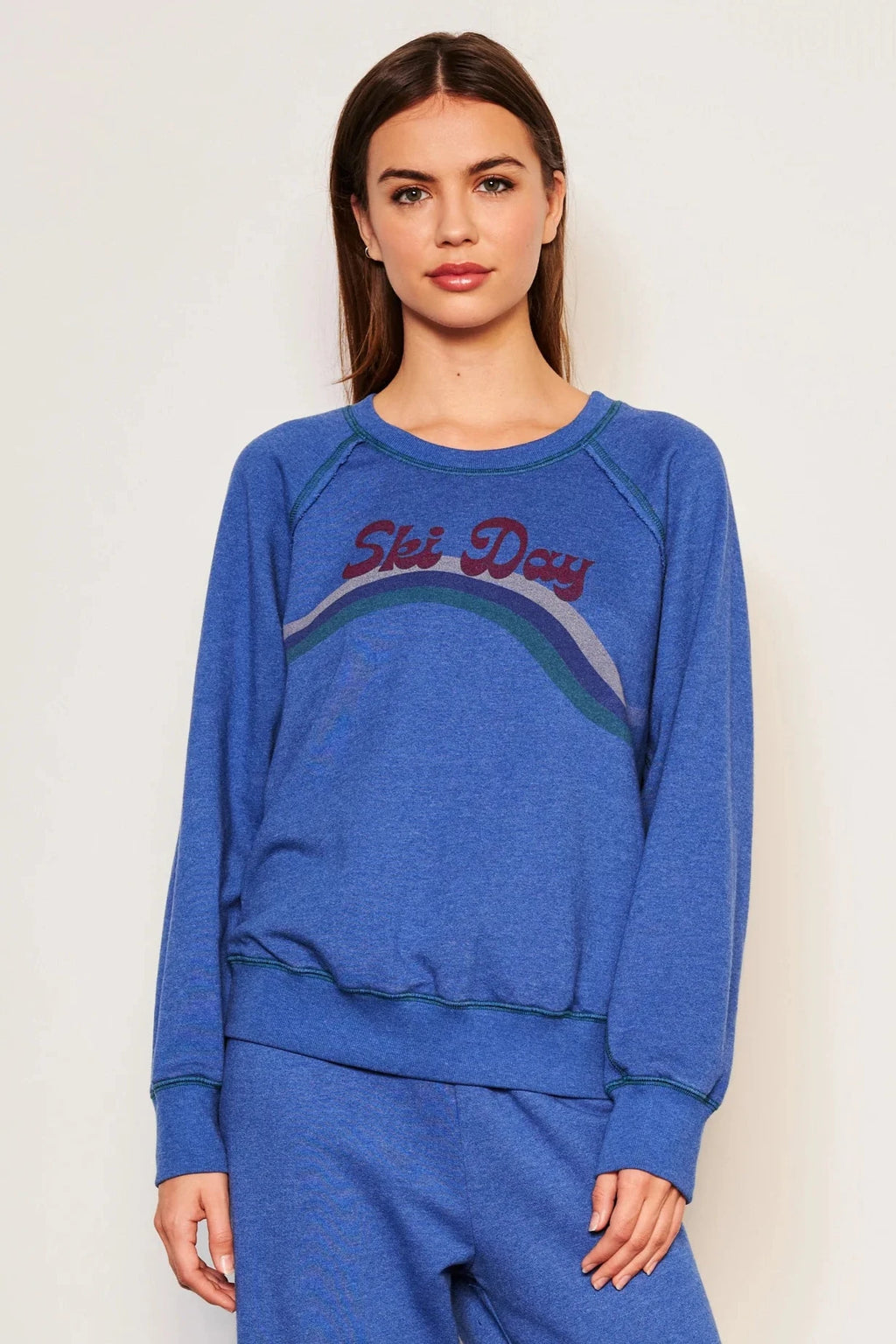 Raglan Sweatshirt Ski Day—Symphony Blue