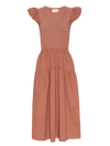 Iliana Bubble Sleeve Midi Dress- Amphora