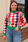 Multi Color Sweater—Green