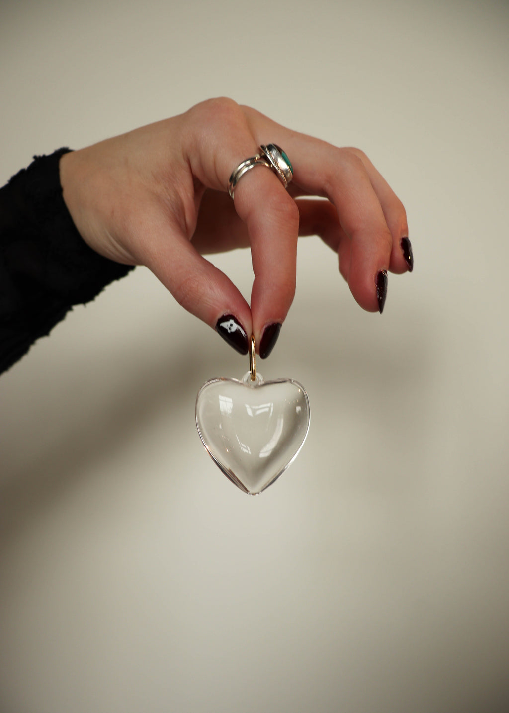 Clear Acrylic Heart Charm