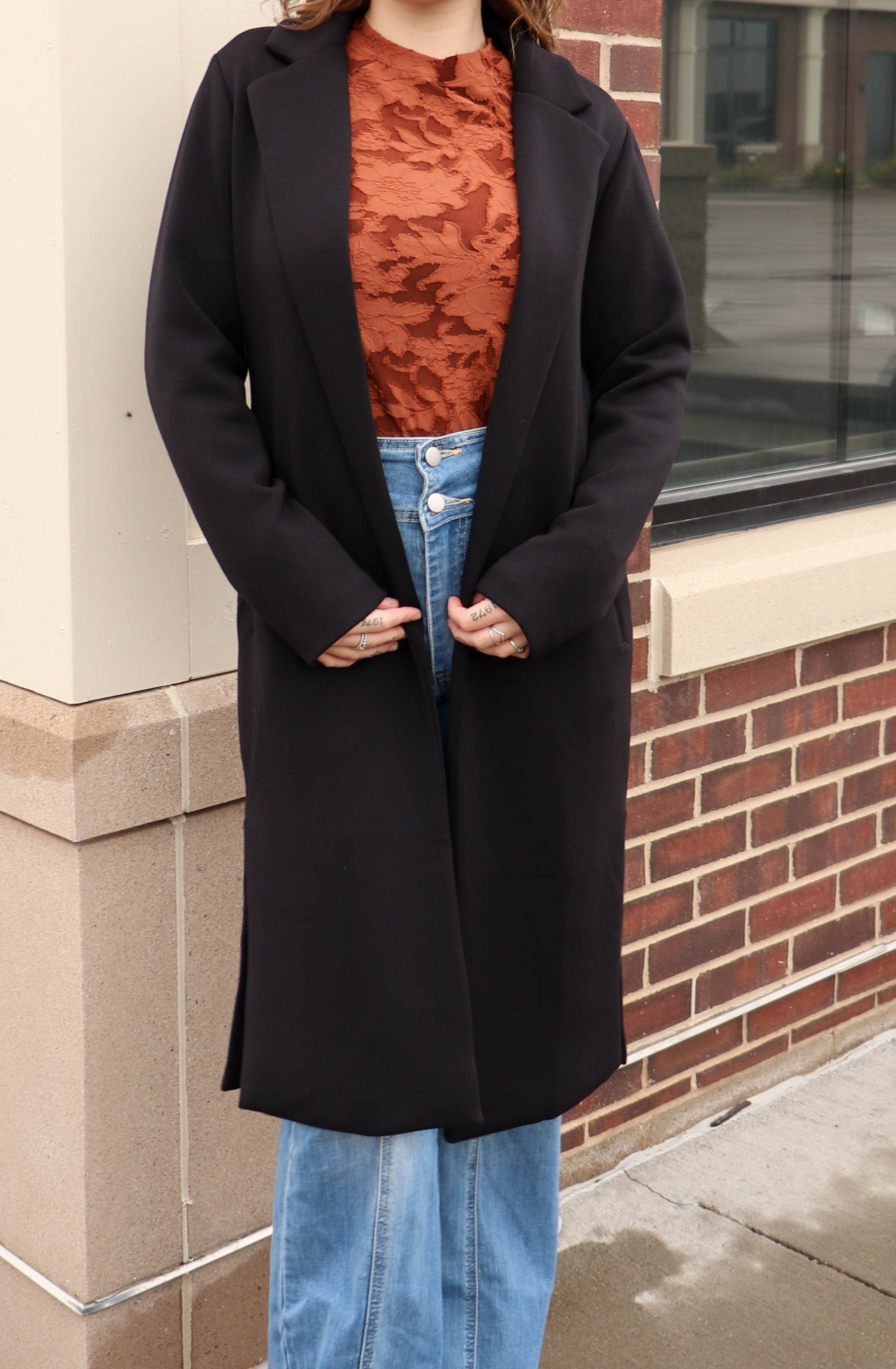 Air Essentials Coat—Very Black **Final Sale**