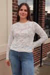 Cecelia Floral Long Sleeve Tee—Pale Oak