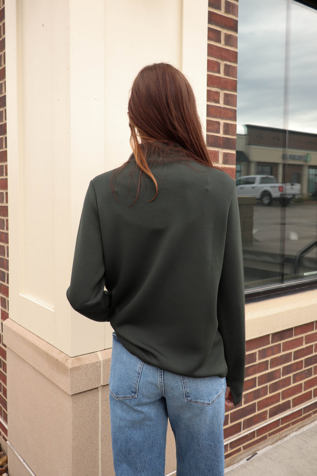 Airessentials Mock Pullover—Essex Green