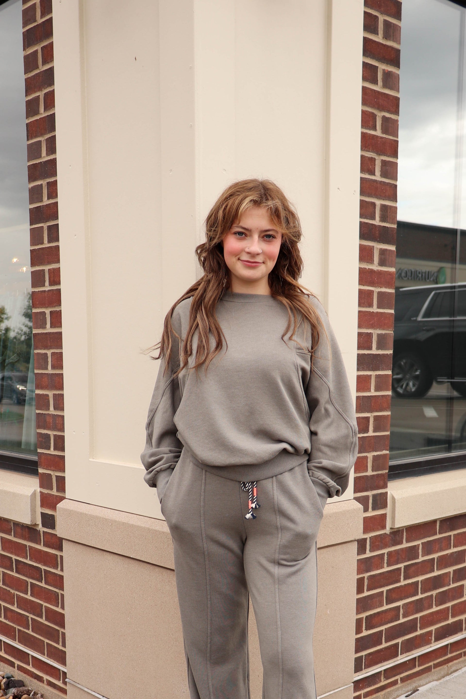 Seamed Pullover- Fern **Final Sale**