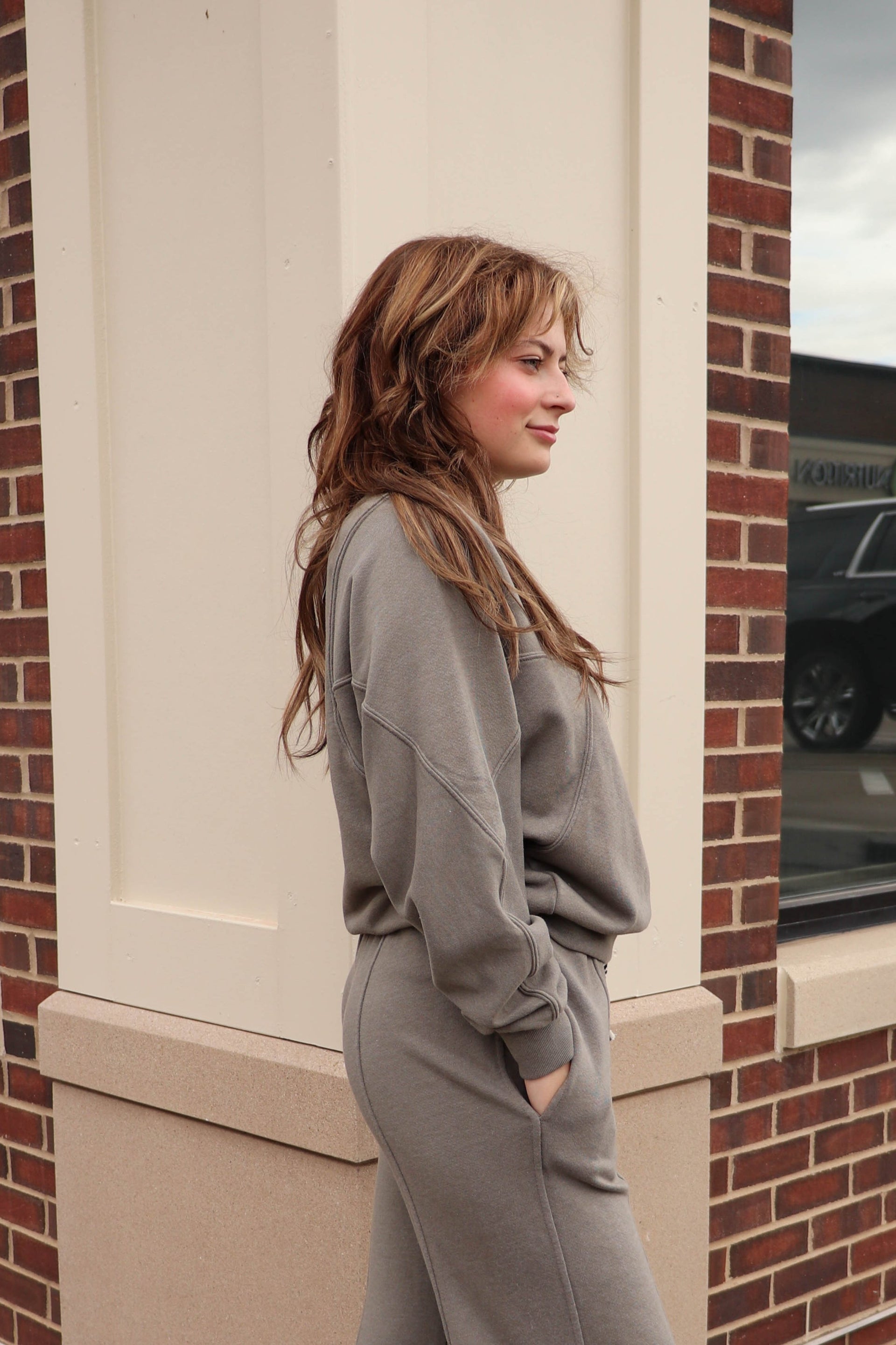 Seamed Pullover- Fern **Final Sale**
