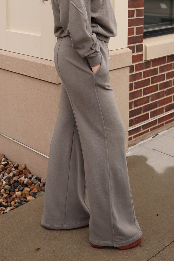 Seamed Wide Leg Pant—Fern