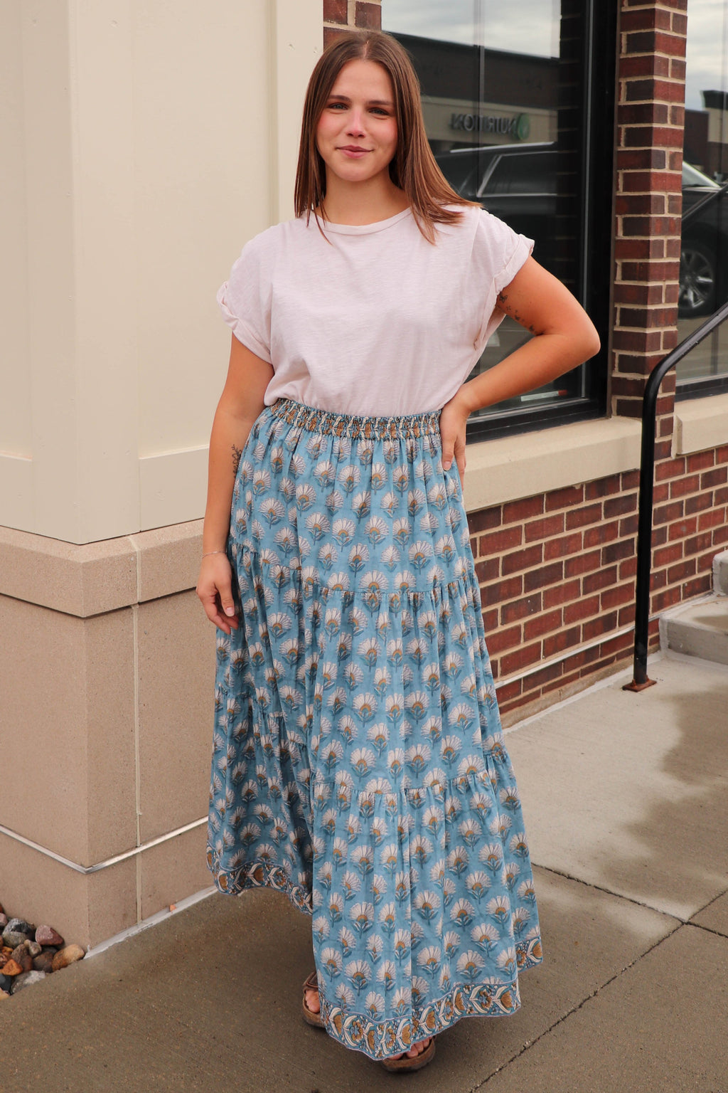 Oliver Skirt—Bluestone