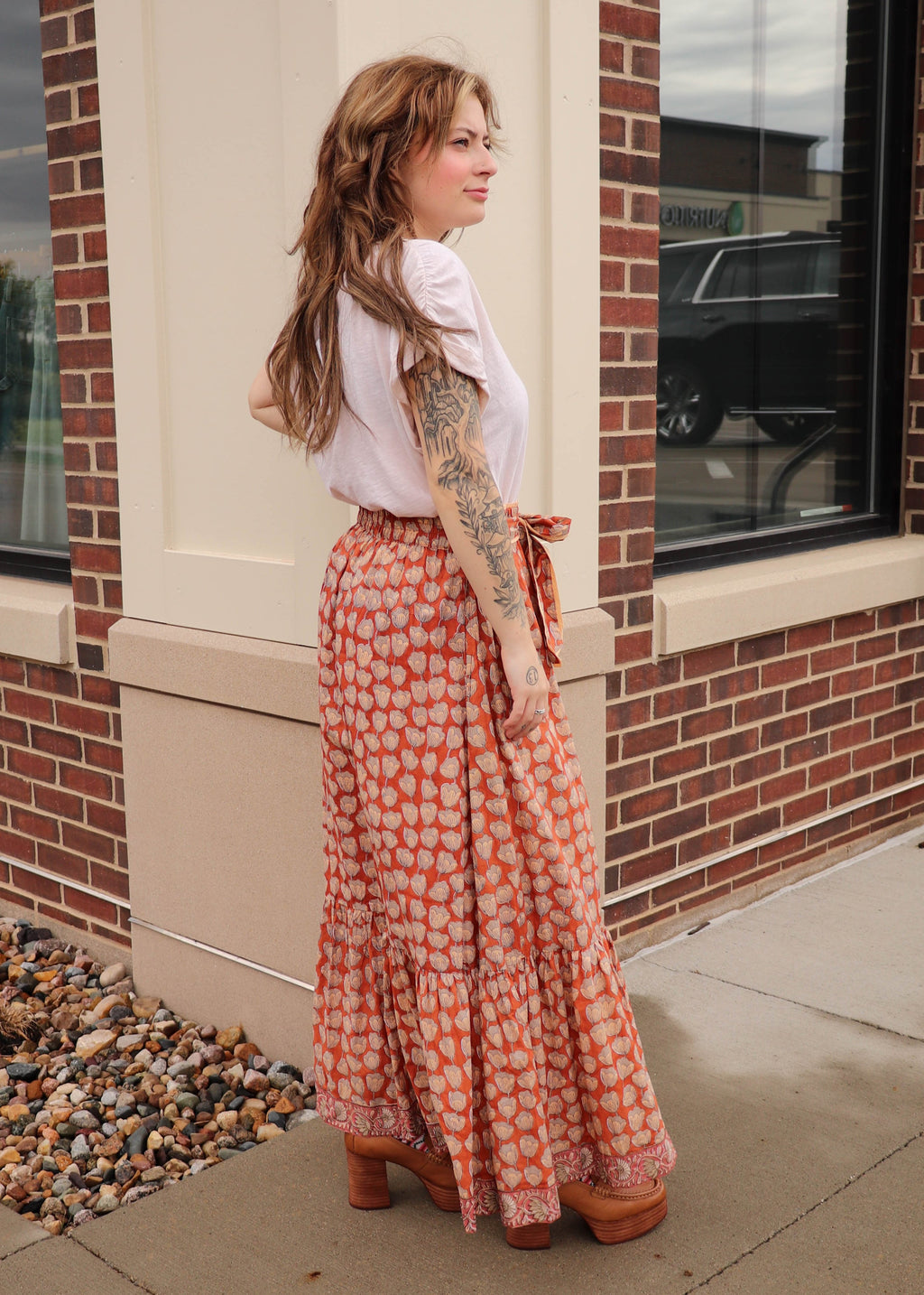 Addison Midi Skirt—Spiced Cider