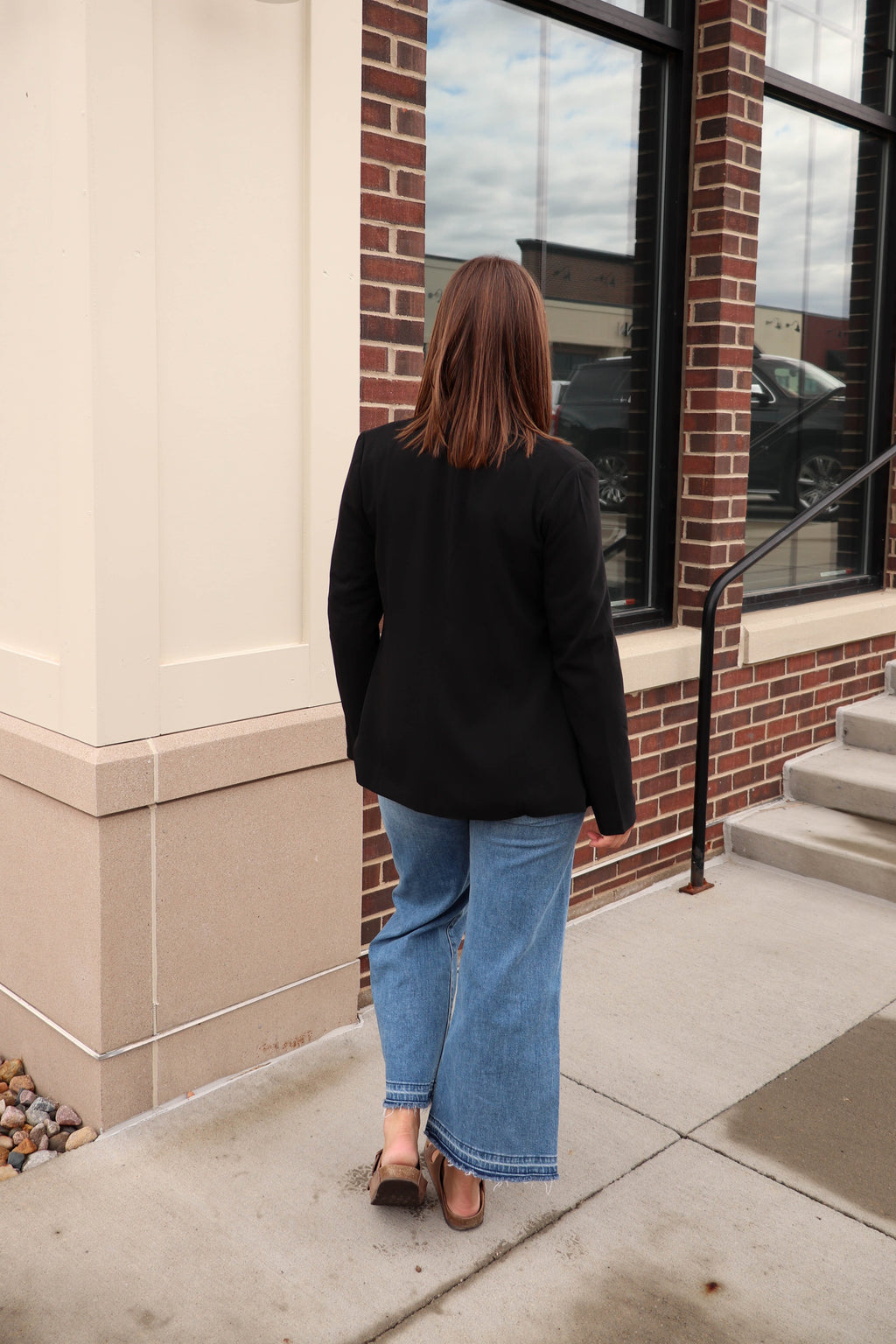 Long Sleeve Blazer—Black