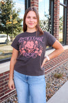 Fleetwood Mac Floral Tour Tee—Washed Black