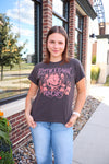 Fleetwood Mac Floral Tour Tee—Washed Black