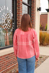 Pink Plaid Front Button Down **FINAL SALE**