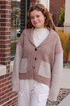 Shawl Collar Cardigan—Taupe