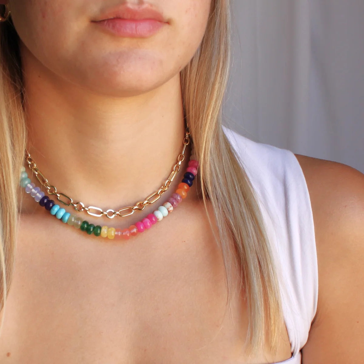 Desert Prism Candy Beaded Necklace