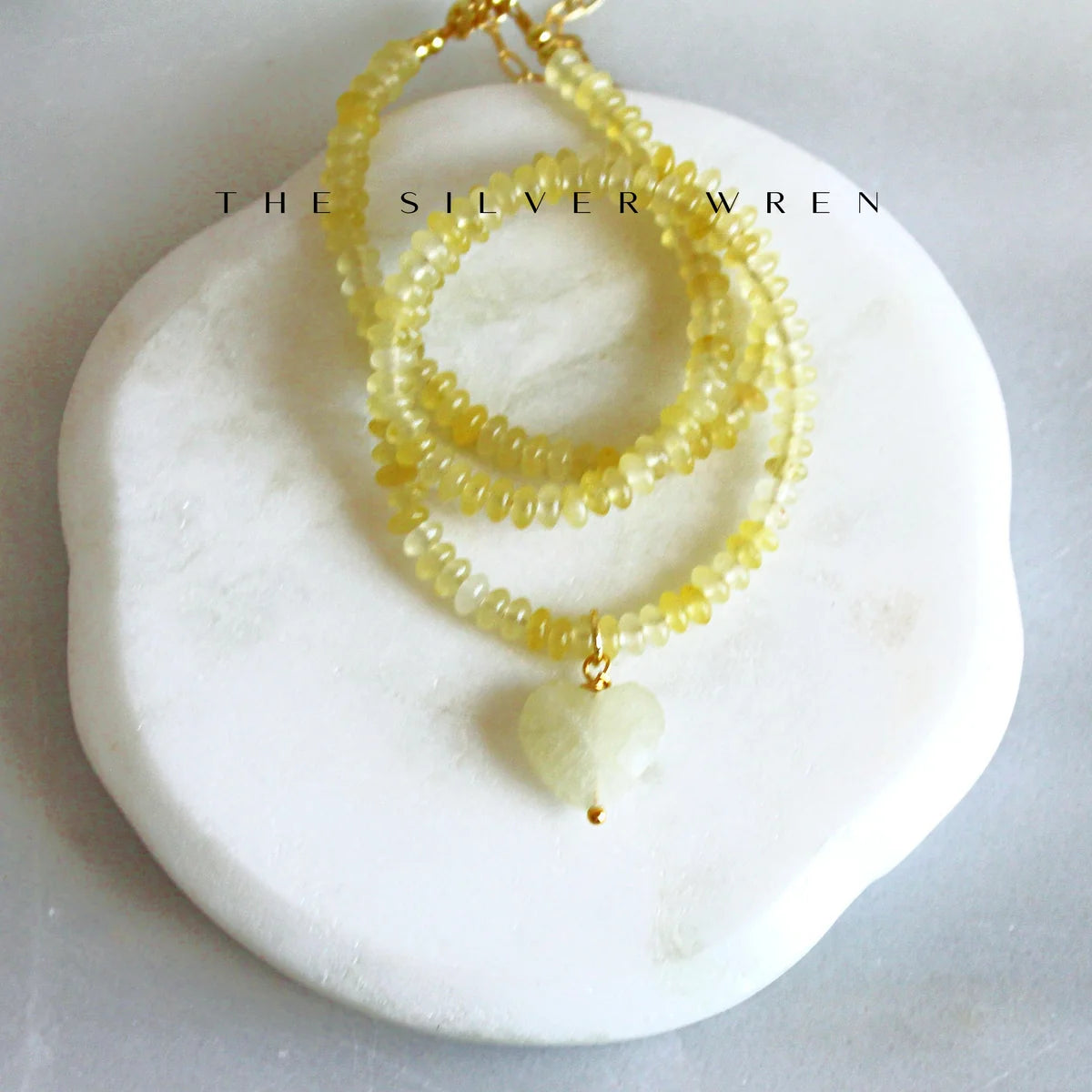Soft Yellow Beaded Necklace