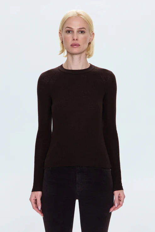 Juno Feather Weight Sweater- Mocha