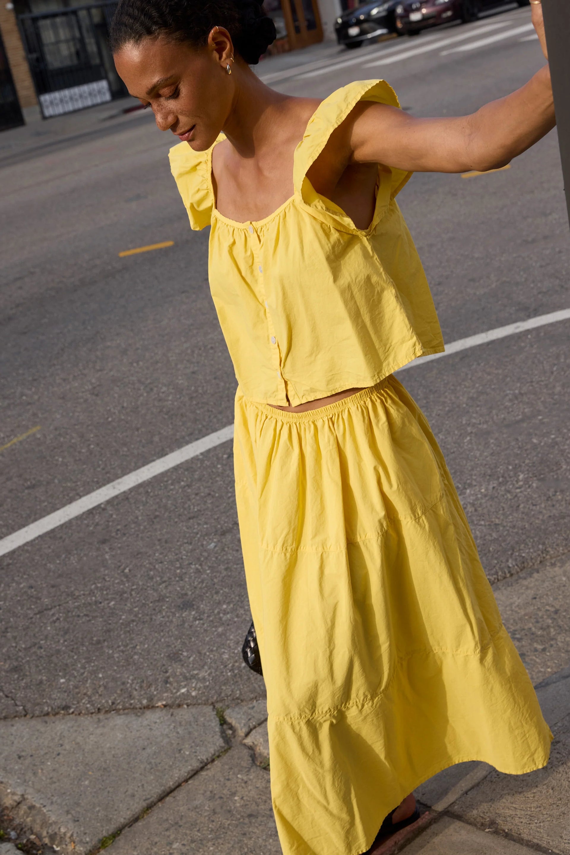 Karin Tiered Skirt- Sunshine