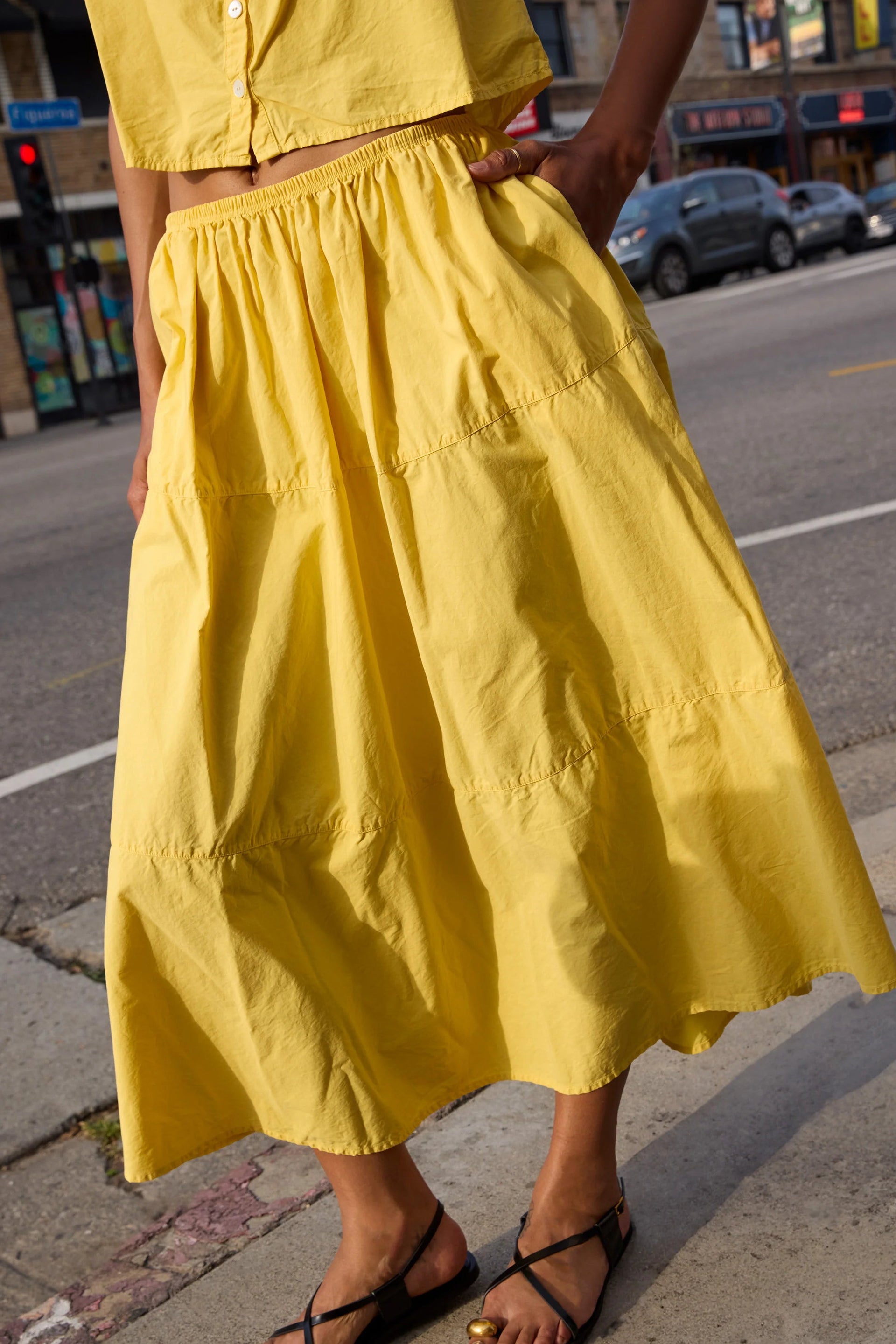 Karin Tiered Skirt- Sunshine
