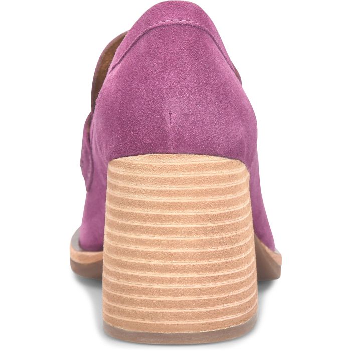 Modeste Suede High-Heeled Loafer- Purple Mulberry