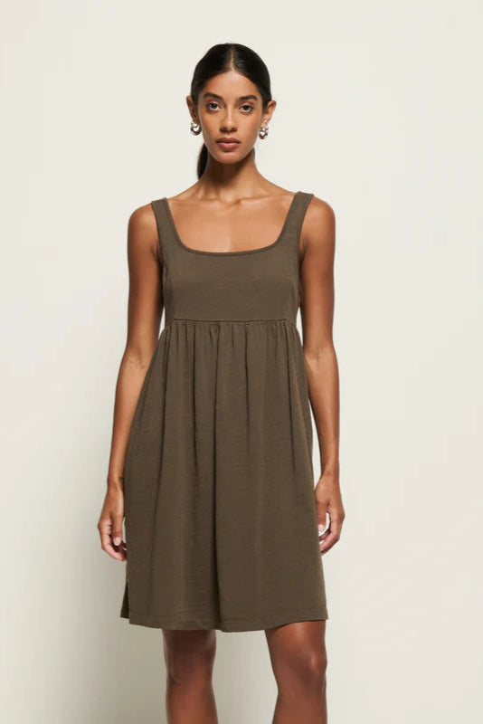 Kitty Baby Doll Dress- Espresso