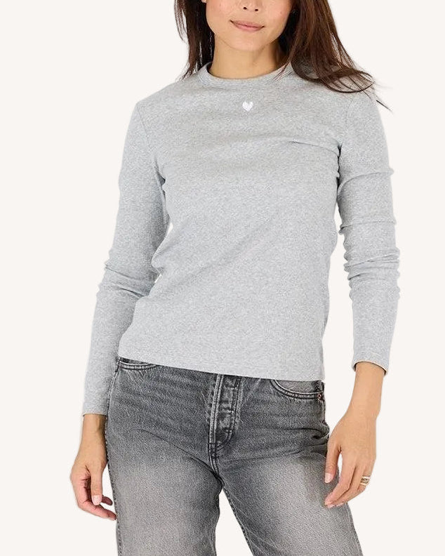 KR Long Sleeve Tee in Heather Gray