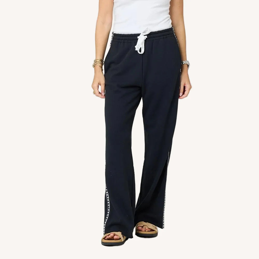 Weekend Barb Heart Tape Sweatpant-Black