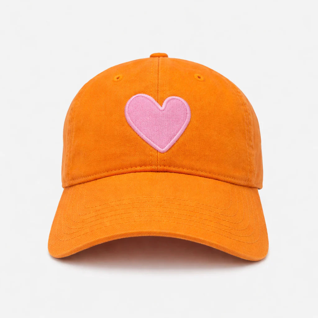 KR Imperfect Heart Hat- Clementine/Palm Pink